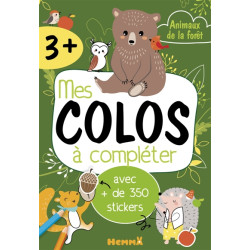 Mes colos à compléter : Animaux de la forêt : avec + de 350 stickers - 9782508055874