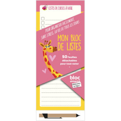 BLOC AIMANTE- Mon bloc de liste (ROSE) - 9782754229906