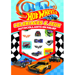 Hot wheels - Coloriages et jeux + autocollants en relief - 9782754234542