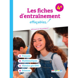 Les fiches d'entraînement effaçables, 4e : français, mathématiques, histoire géo EMC, sciences - 9782820814852