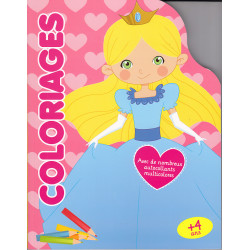 Coloriages avec de super autocollants - Princesses - 26020327