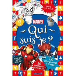 Marvel : Qui suis-je ? : 20 héros Marvel à deviner - 20 coloriages détachables - 9782508058387