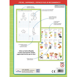 J'écris, J'apprends, j'efface puis je recommence - MONTESSORI - Je trace les lettres - 9782754232784