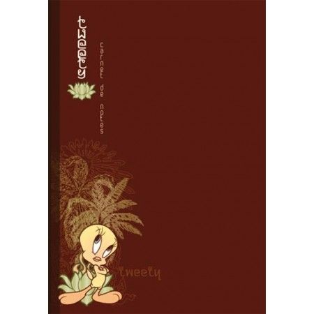 Carnet - Tweety - chocolat - toucher peau de pêche