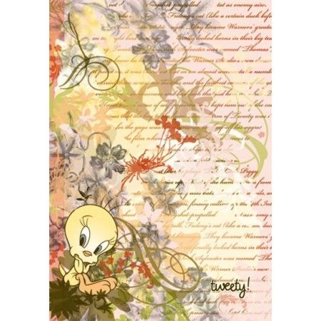 Carnet - Tweety dans des fleurs - vernis sélectif