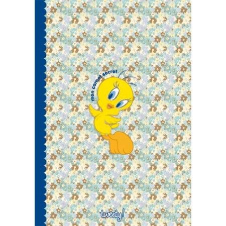 Carnet secret - Tweety fleurs bleus - vernis sélectif